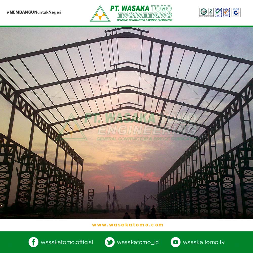Bangunan Rangka Baja, Pabrik Pipa, PT Fabrika Cilegon | Kontraktor Jembatan | Fabrikator Jembatan