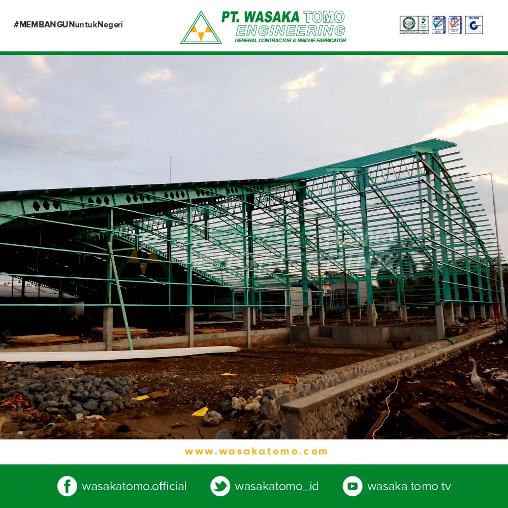 Bangunan Rangka Baja, Gudang Produksi, PT IKPP Sinar Mas | Kontraktor Jembatan | Fabrikator Jembatan