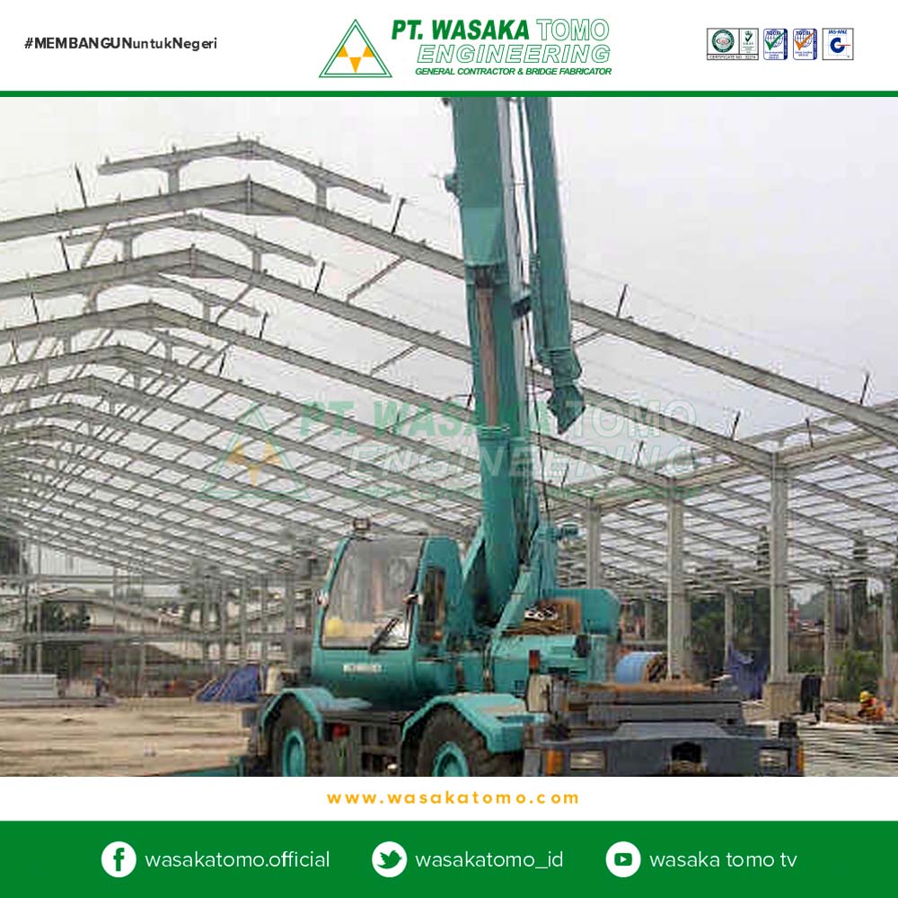 Bangunan Rangka Baja, Kantor & Gudang, PT Megasari Makmur | Kontraktor Jembatan | Fabrikator Jembatan