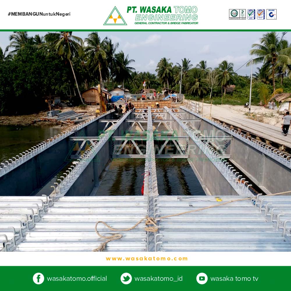 Jembatan Rangka Baja, Jembatan Girder 3 Unit B-20M | Kontraktor Jembatan | Fabrikator Jembatan